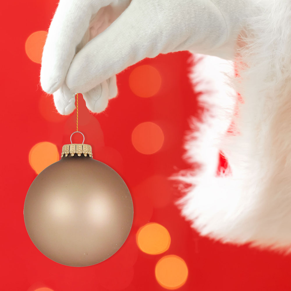 2 5/8" (67mm) Ball Ornaments, Gold Caps, Cappuccino Velvet, 8/Box, 12/Case, 96 Pieces