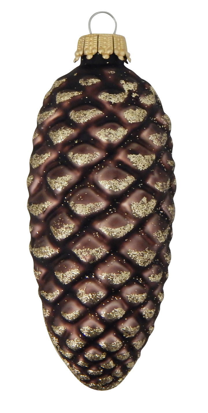 4" (100mm) Branch Pinecones Ornaments, 3/Box, 12/Case, 36 Pieces