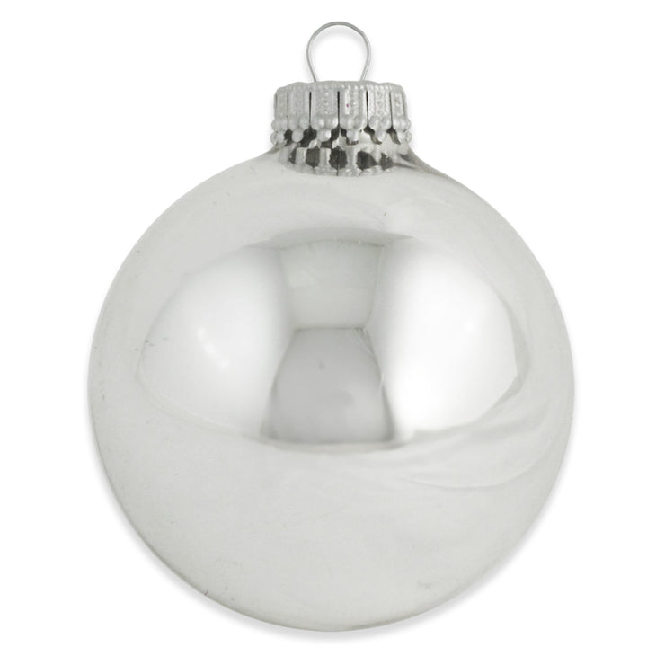 2 5/8" (67mm) Ball Ornaments, Silver Romance Variety Set, 12/Box, 12/Case, 144 Pieces