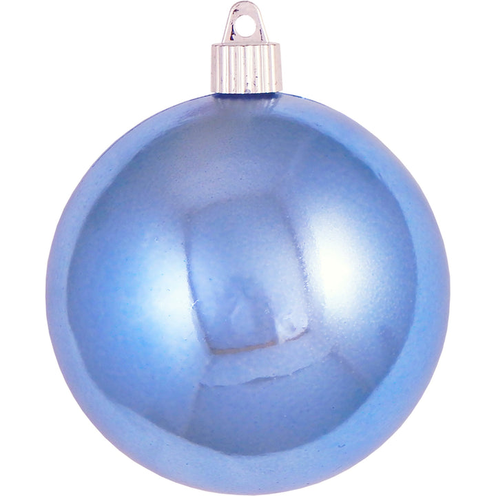 4" (100mm) Commercial Shatterproof Ball Ornament, Shiny Polar Blue, 4 per Bag, 12 Bags per Case, 48 Pieces
