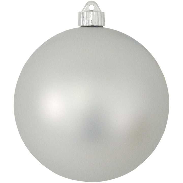 6" (150mm) Giant Commercial Pre-Wired Shatterproof Ball Ornament, Dove Gray, Case, 12 Pieces