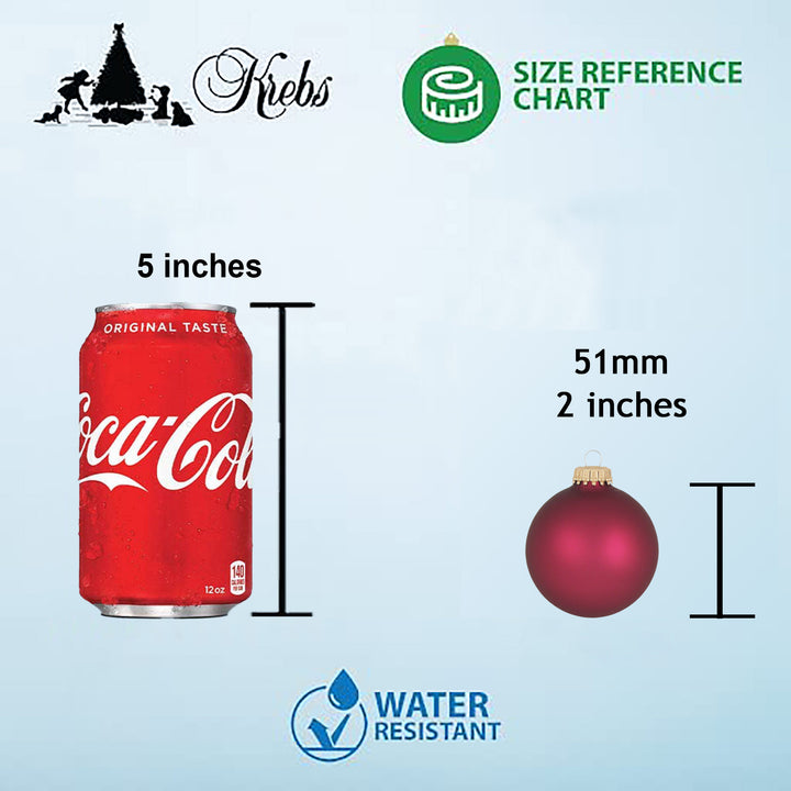 2" (50mm) Ball Ornaments, Gold Caps, Royal Lilac, 12/Box, 12/Case, 144 Pieces