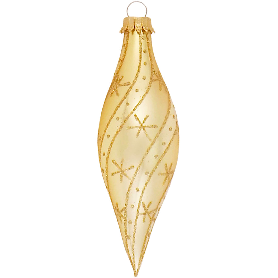 Assorted Sizes Glass Finials, Gold Multi, 12/Box, 4/Case, 48 Pieces