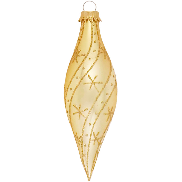 Assorted Sizes Glass Finials, Gold Multi, 12/Box, 4/Case, 48 Pieces