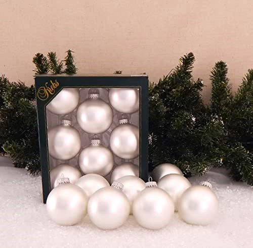 2 5/8" (67mm) Ball Ornaments, Silver Caps, Sterling Silver, 8/Box, 12/Case, 96 Pieces