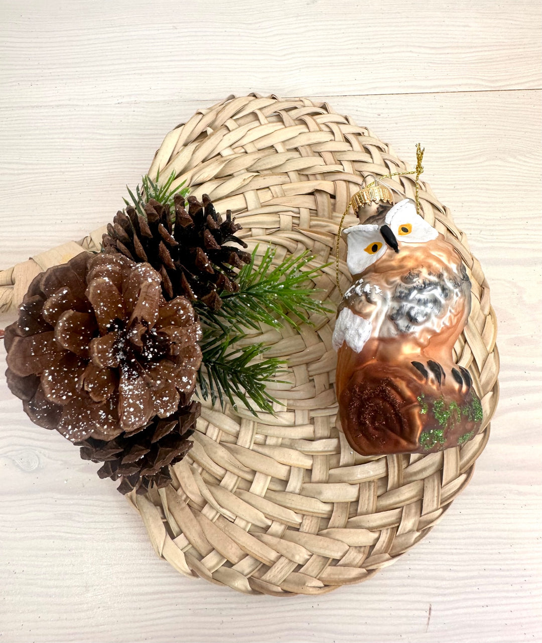 4 1/2" (114mm) Owl Glass Figurine Ornaments, 1/Box, 6/Case, 6 Pieces