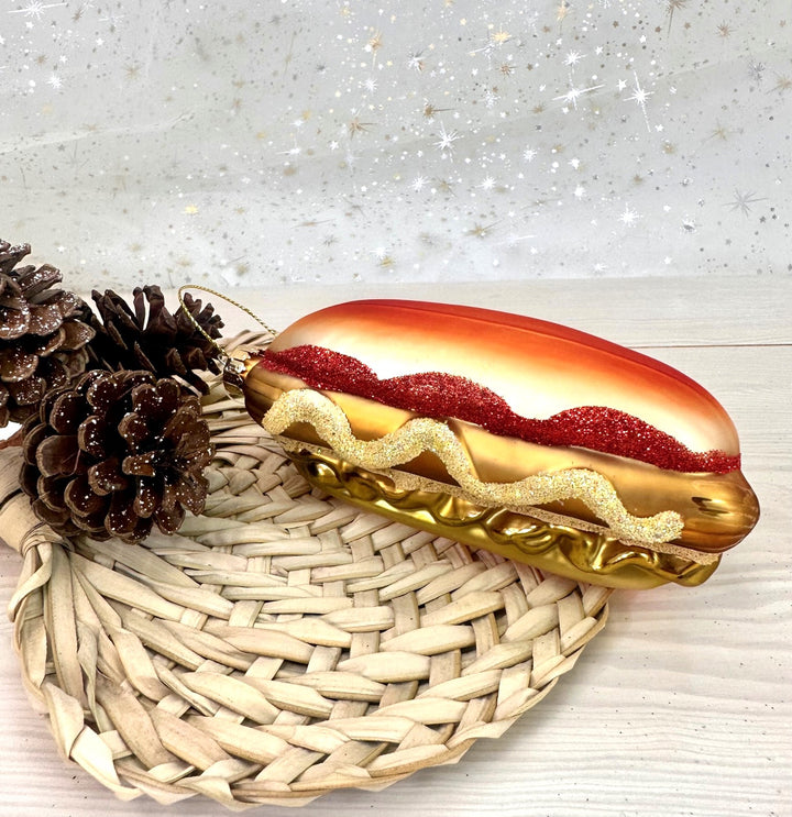 5 1/4" (133mm) Hot Dog Figurine Ornaments, 1/Box, 6/Case, 6 Pieces