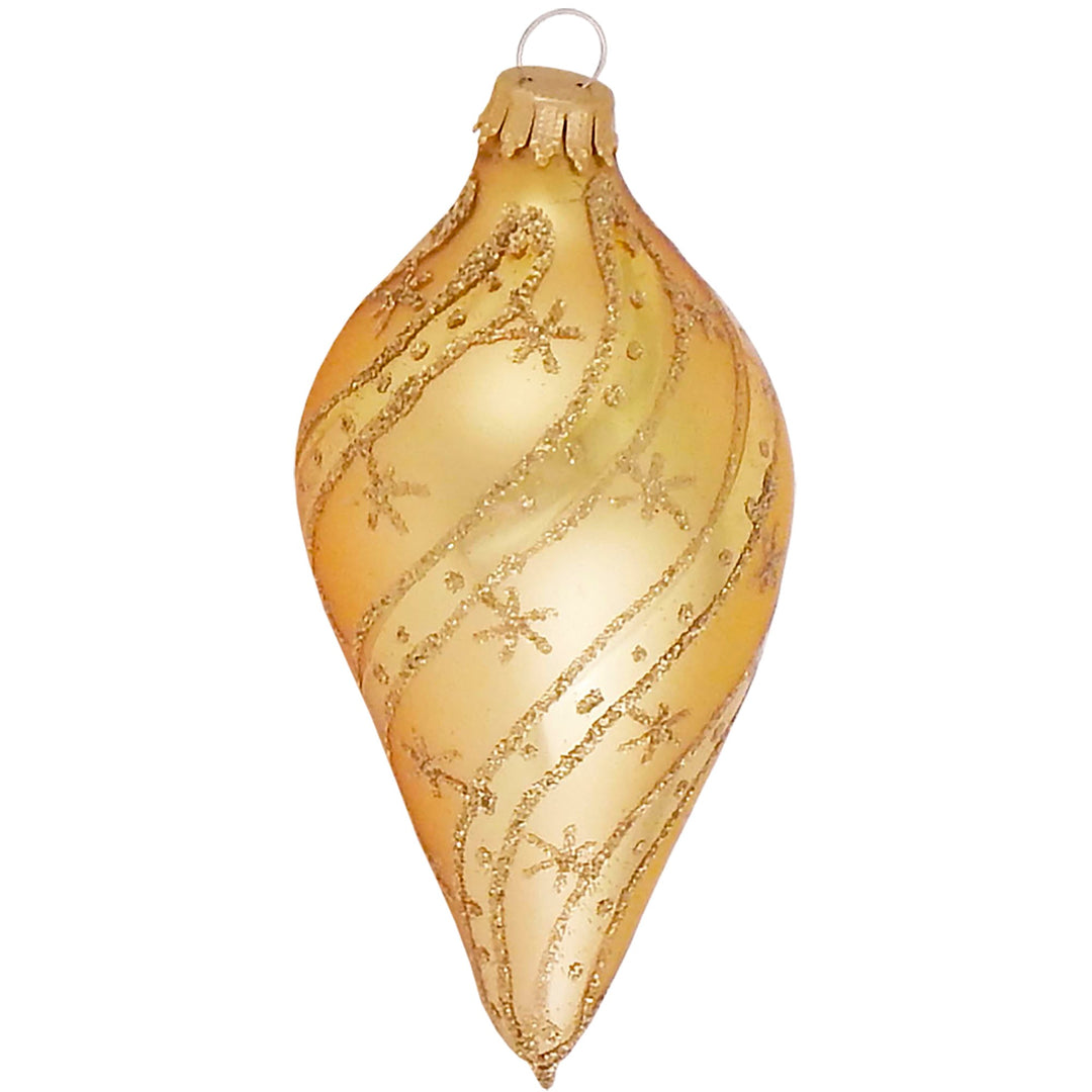 Assorted Sizes Glass Finials, Gold Multi, 12/Box, 4/Case, 48 Pieces