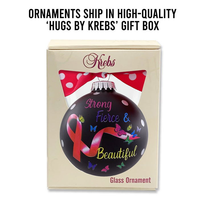 3 1/4" (80mm) Personalizable Hugs Specialty Gift Ornaments, Breast Cancer Awareness, Ebony Black. 1/Box, 12/Case, 12 Pieces