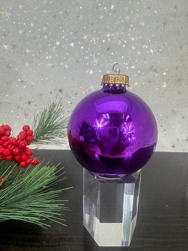 2 5/8" (67mm) Ball Ornaments, Purple Romance Variety Set, 12/Box, 12/Case, 144 Pieces