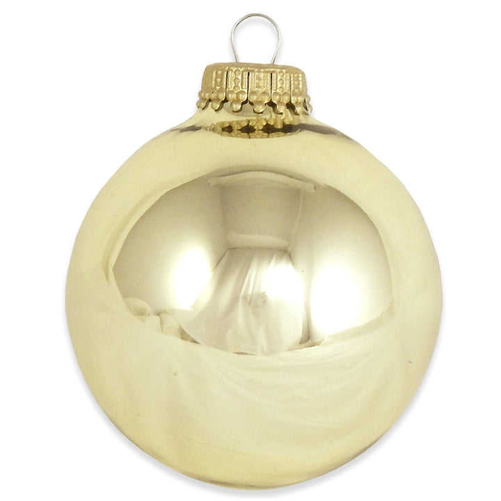 2 5/8" (67mm) Ball Ornaments, Gold/Frost with Gold Bethlehem Scene Variety Set, 12/Box, 12/Case, 144 Pieces