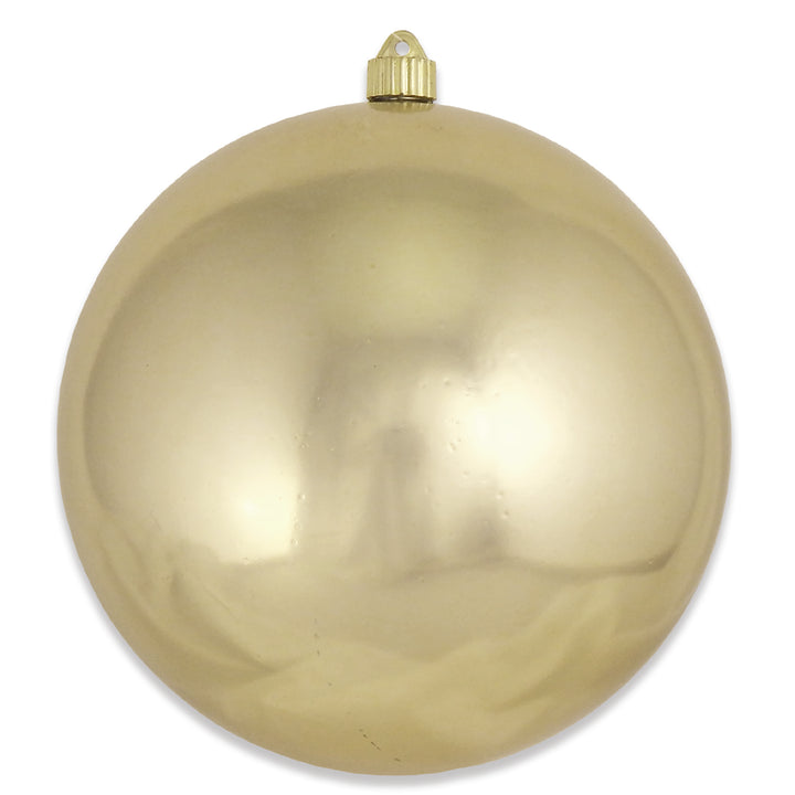 10" (250mm) Giant Commercial Shatterproof Ball Ornament, Gilded Gold, Case, 4 Pieces