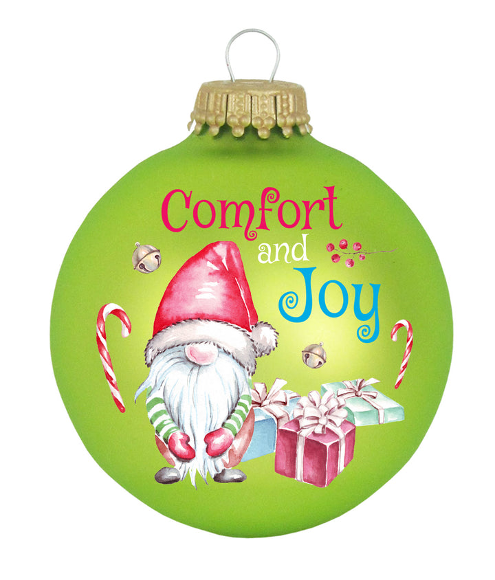 2 5/8" (67mm) Ball Ornaments, Parrot Green, Comfort and Joy,  4/Box, 12/Case, 48 Pieces