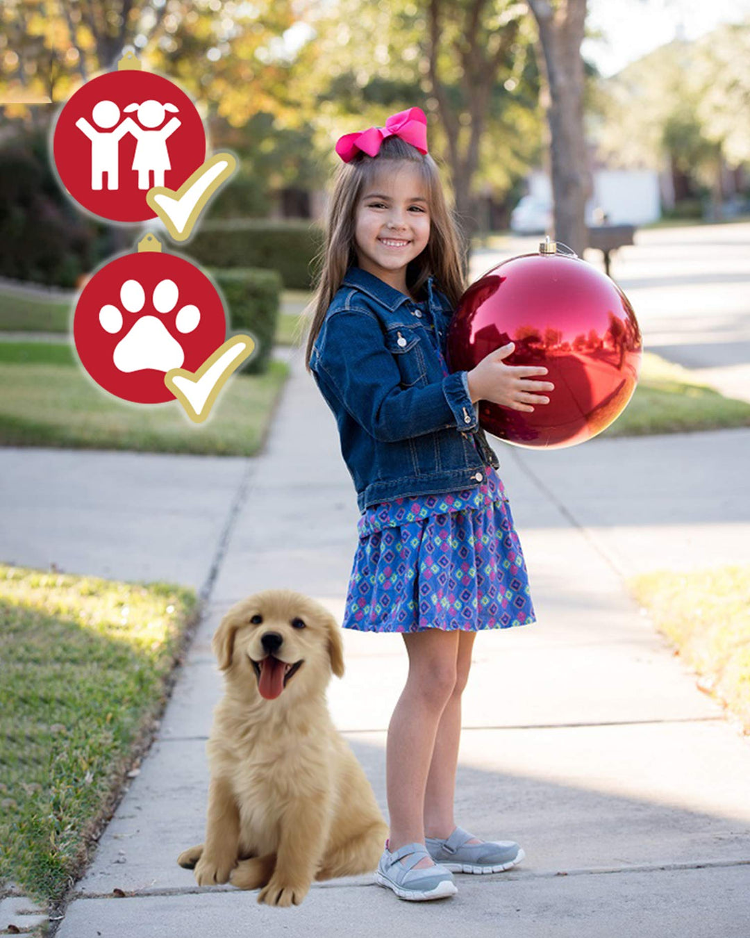 3 1/4" (80mm) Commercial Shatterproof Ball Ornament, Red Glitz, 8 PIECES PER BAG. 10 BAGS PER CASE, 80 PIECES PER CASE.