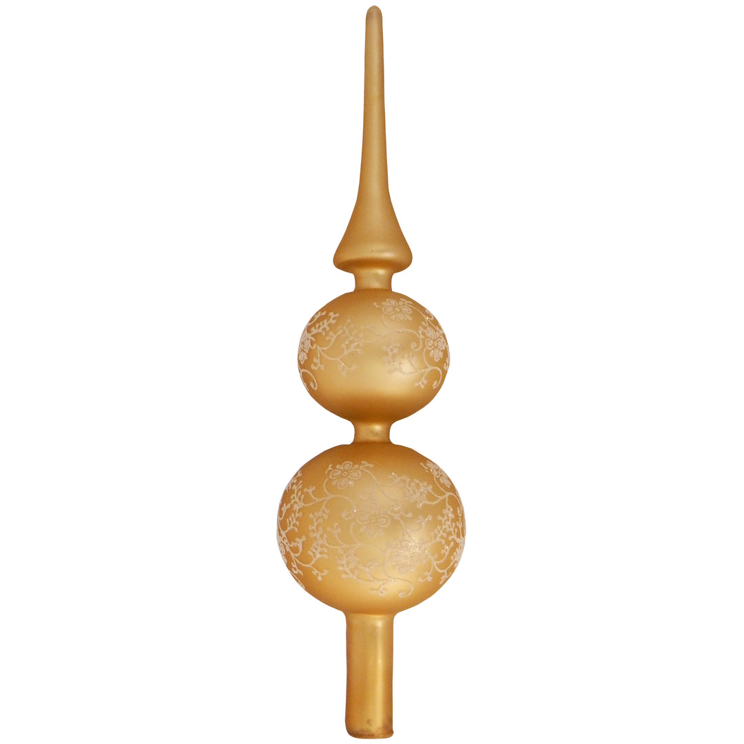 13" (330mm) Glass Treetoppers, Golden Topaz, 12/Box, 1/Case, 12 Pieces