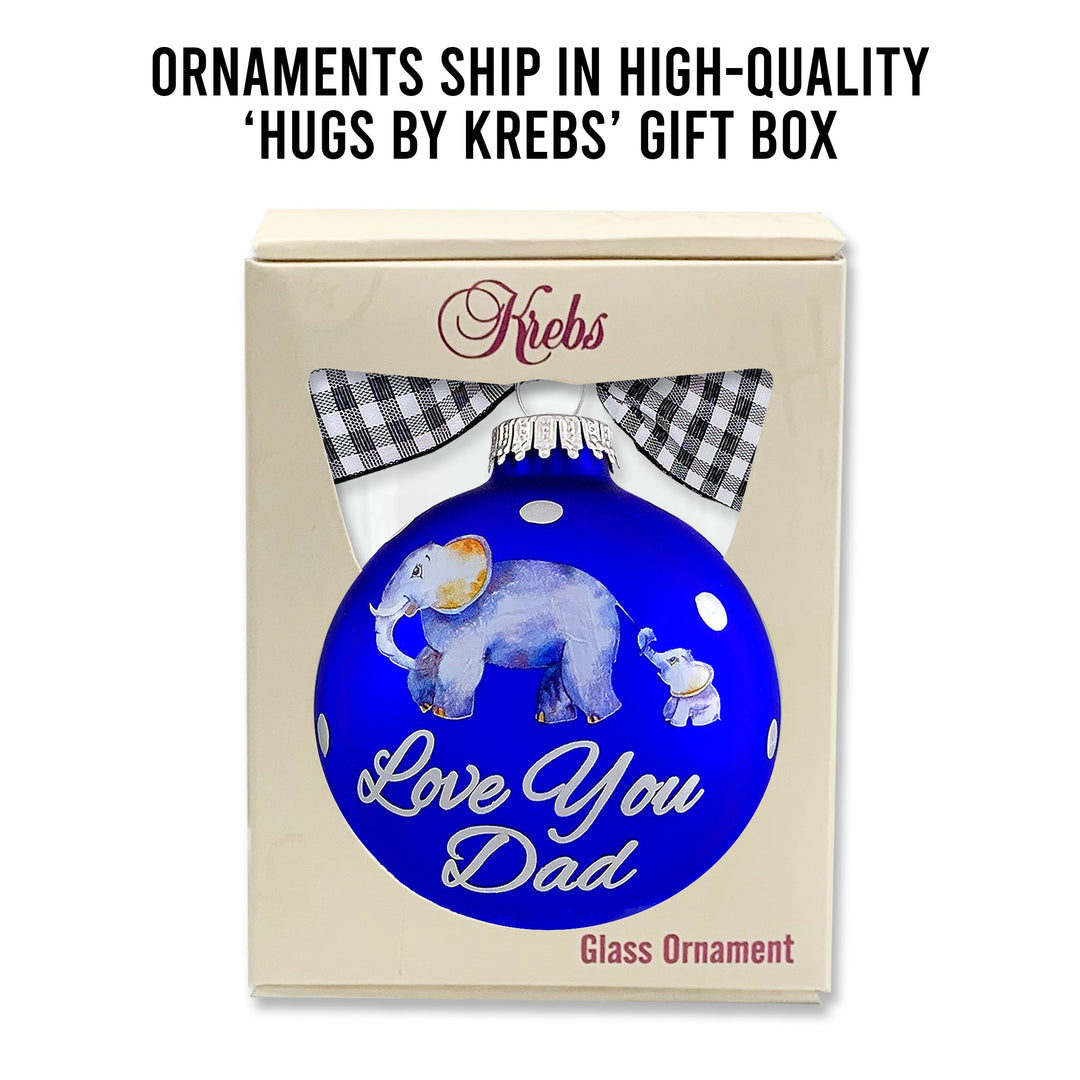 3 1/4" (80mm) Personalizable Hugs Specialty Gift Ornaments, Love you Dad, Royal Velvet, 1/Box, 12/Case, 12 Pieces
