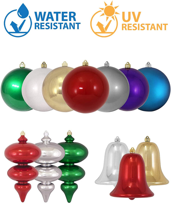 10" (250mm) Giant Commercial Shatterproof Ball Ornament, Limeade, Case, 4 Pieces
