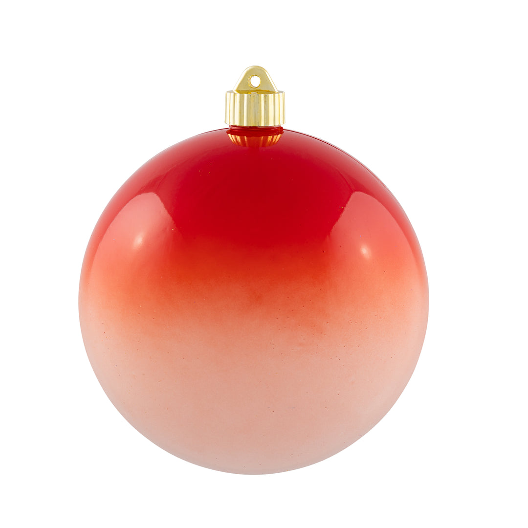 6" (150mm) Large Commercial Shatterproof Ball Ornaments, Rose Petal Ombre, 1/Box, 12/Case, 12 Pieces