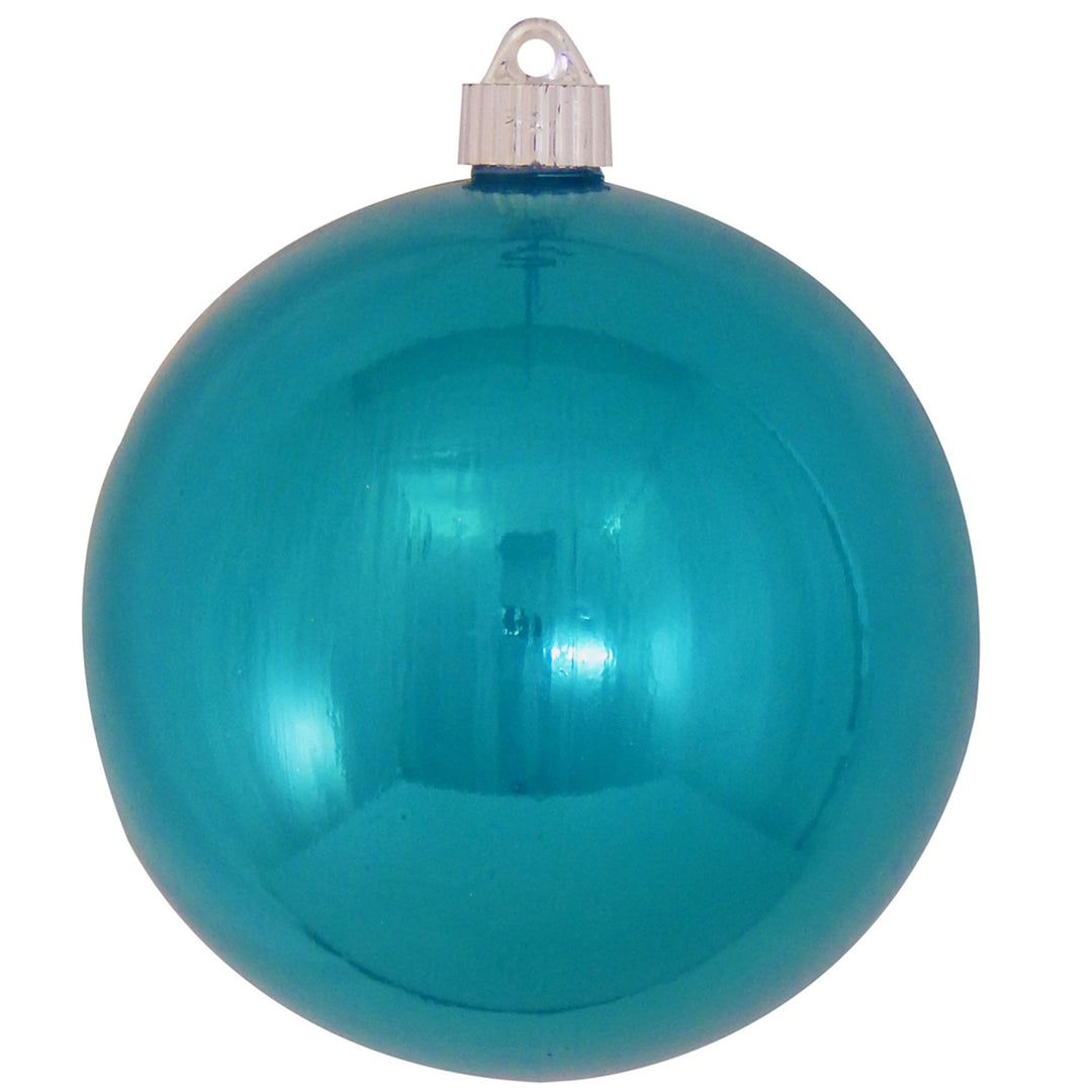6" (150mm) Commercial Shatterproof Ball Ornament, Shiny Tropical Blue, 2 per Bag, 6 Bags per Case, 12 Pieces