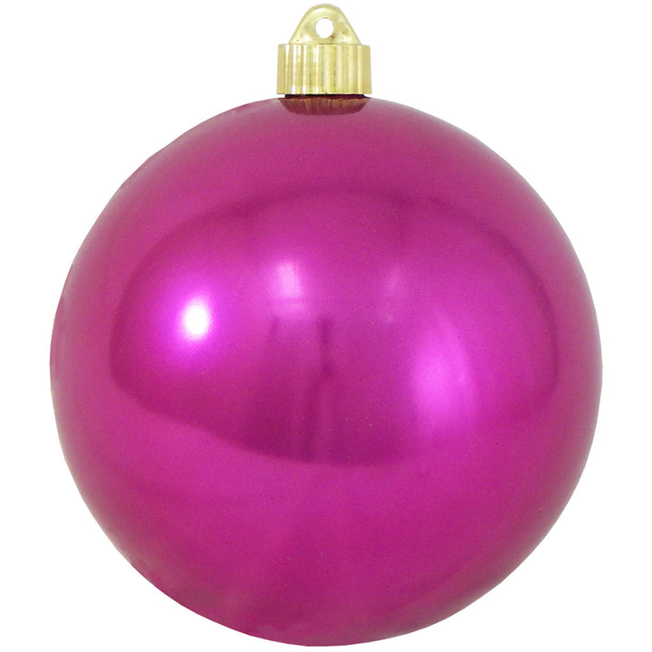 6" (150mm) Commercial Shatterproof Ball Ornament, Shiny Tutti Frutti Pink, 2 per Bag, 6 Bags per Case, 12 Pieces