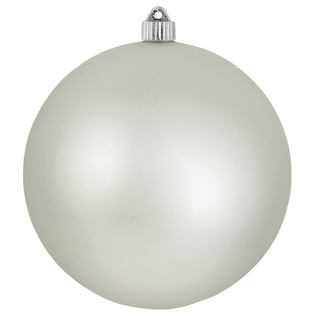 8" (200mm) Giant Commercial Shatterproof Ball Ornament, Dove Gray, Case, 6 Pieces