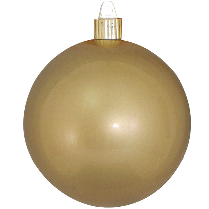 4" (100mm) Commercial Shatterproof Ball Ornament, Candy Gold, 4 per Bag, 12 Bags per Case, 48 Pieces