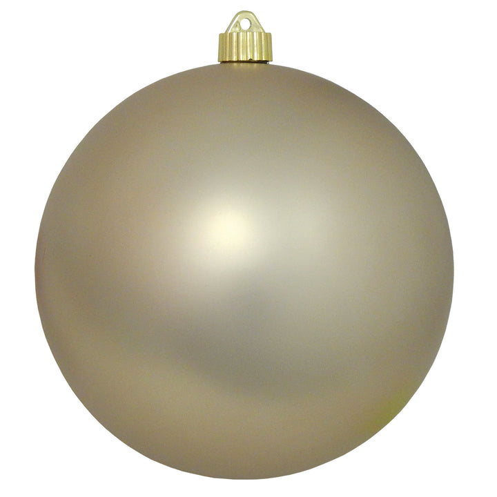 8" (200mm) Giant Commercial Shatterproof Ball Ornament, Buff Velvet, Case, 6 Pieces