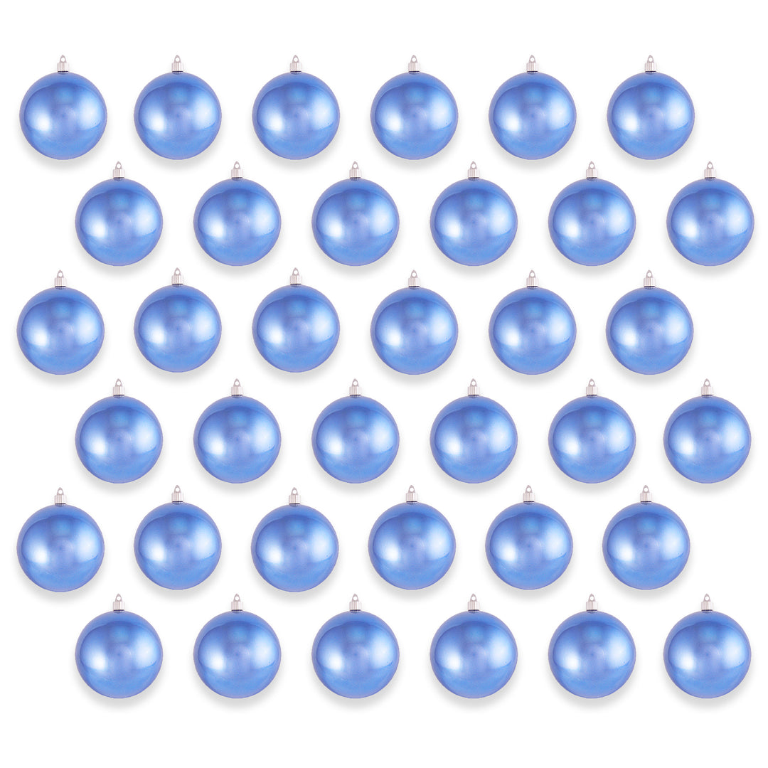 4 3/4" (120mm) Jumbo Commercial Shatterproof Ball Ornament, Polar Blue, Case, 36 Pieces