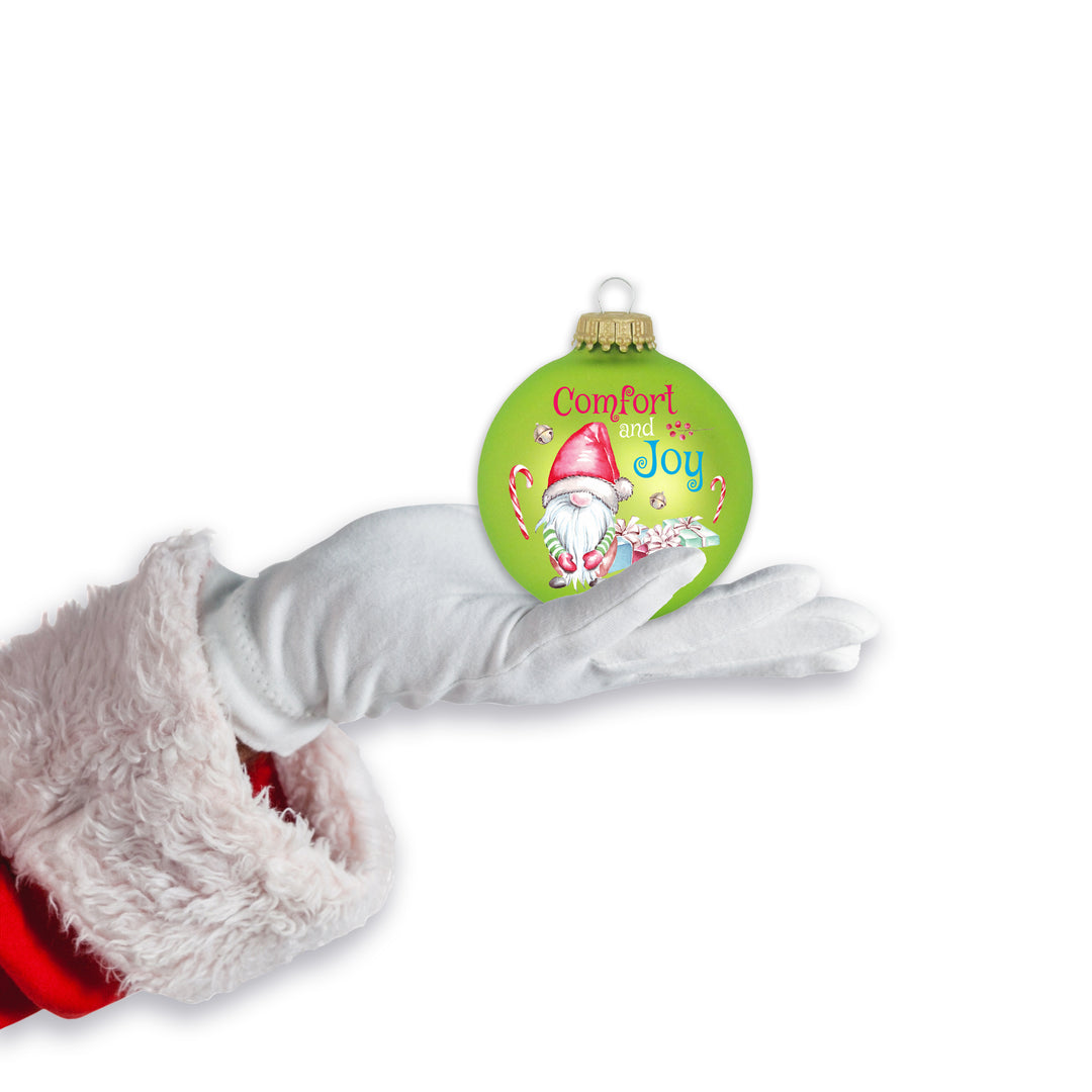 2 5/8" (67mm) Ball Ornaments, Parrot Green, Comfort and Joy,  4/Box, 12/Case, 48 Pieces