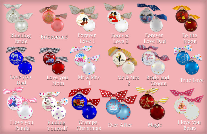 3 1/4" (80mm) Personalizable Hugs Specialty Gift Ornaments, Port Velvet Glass Ball with Baby's First Panda Girl