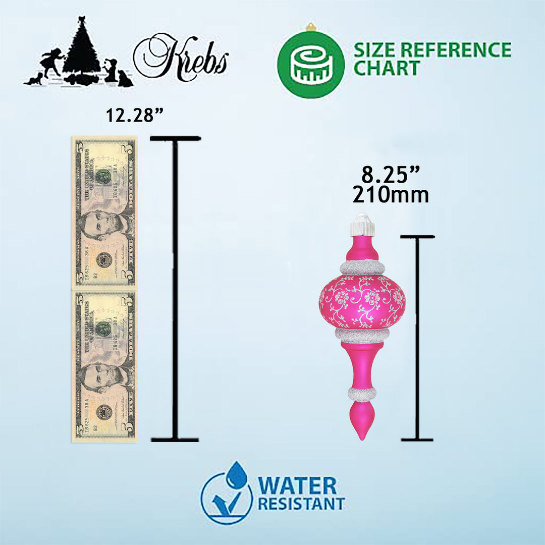 8 2/3" (220mm) Large Commercial Shatterproof Finials, Soot , Case, 12 Pieces