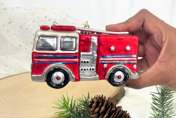 5" (127mm) Fire Truck Figurine Ornaments, 1/Box, 6/Case, 6 Pieces