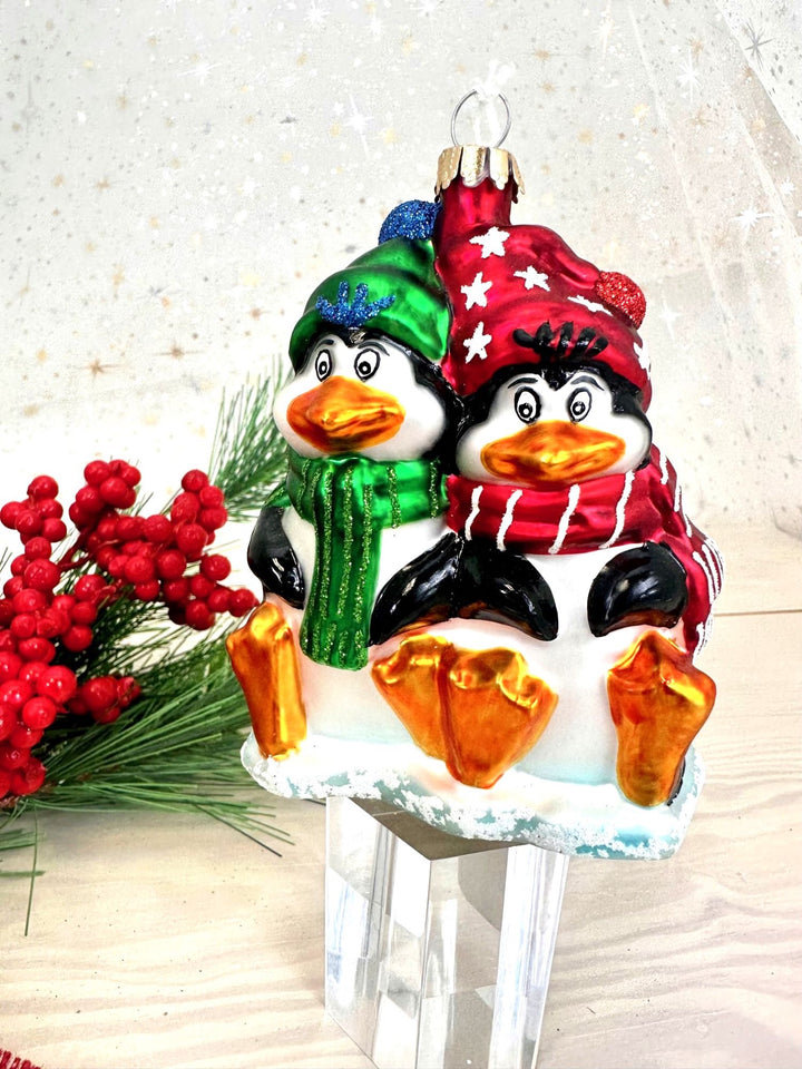 Pair of Freezing Penguins Figurine Ornaments, 1/Box, 6/Case, 6 Pieces