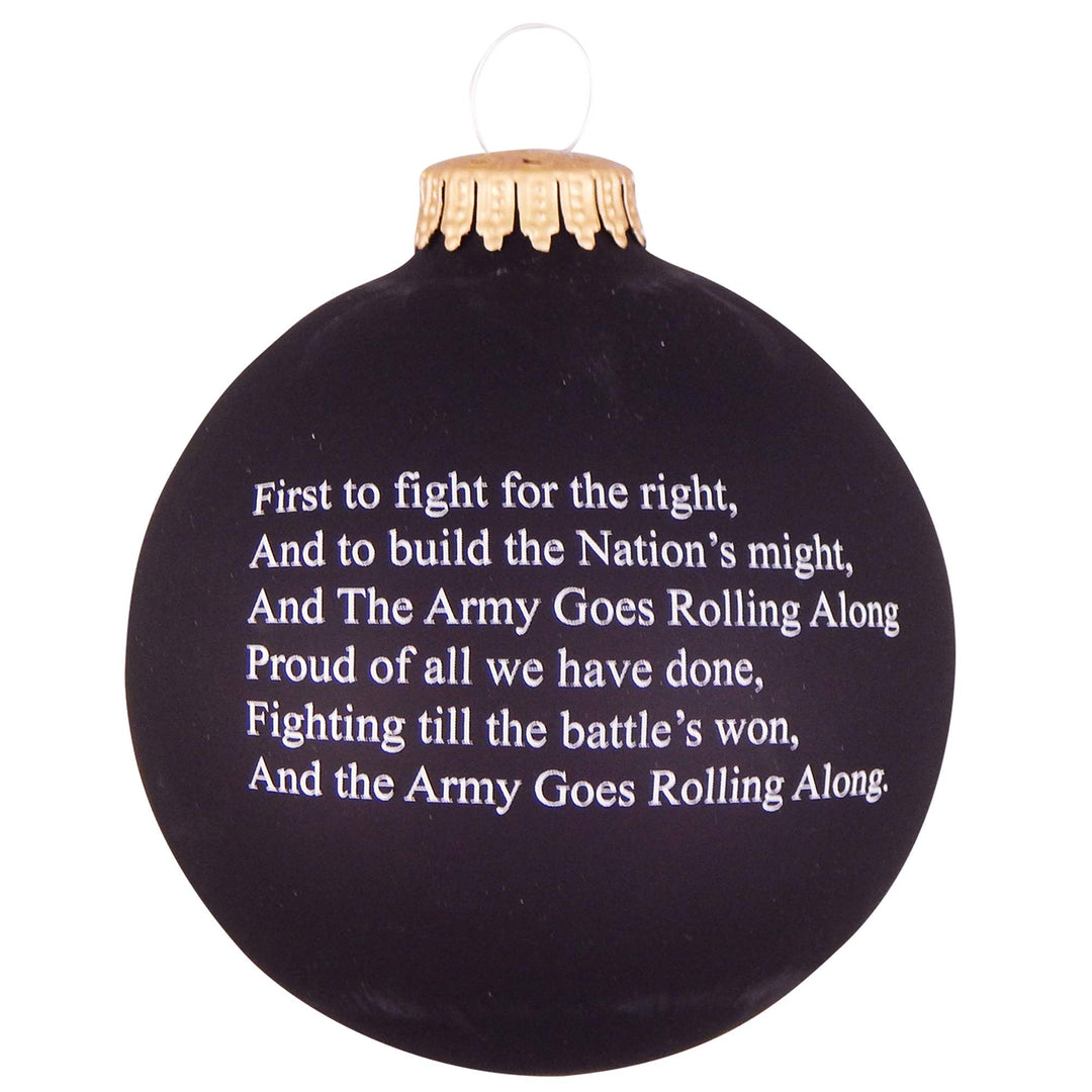 3 1/4" (80mm) Ball Ornaments, US Army, Ebony Velvet, 1/Box, 12/Case, 12 Pieces