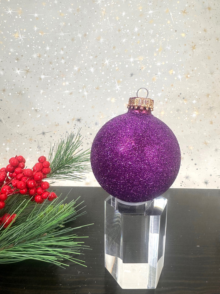 2 5/8" (67mm) Ball Ornaments, Purple Romance Variety Set, 12/Box, 12/Case, 144 Pieces