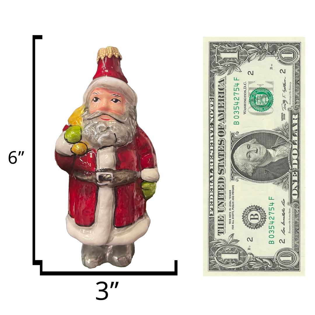 6" (15cm) Rustic Santa, Red/ White, Figurine Ornaments, 1/Box, 6/Case, 6 Pieces