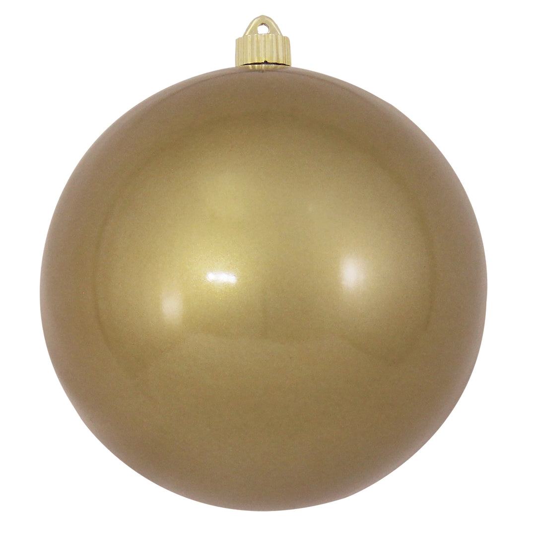 8" (200mm) Giant Commercial Shatterproof Ball Ornament, Candy Gold, Case, 6 Pieces