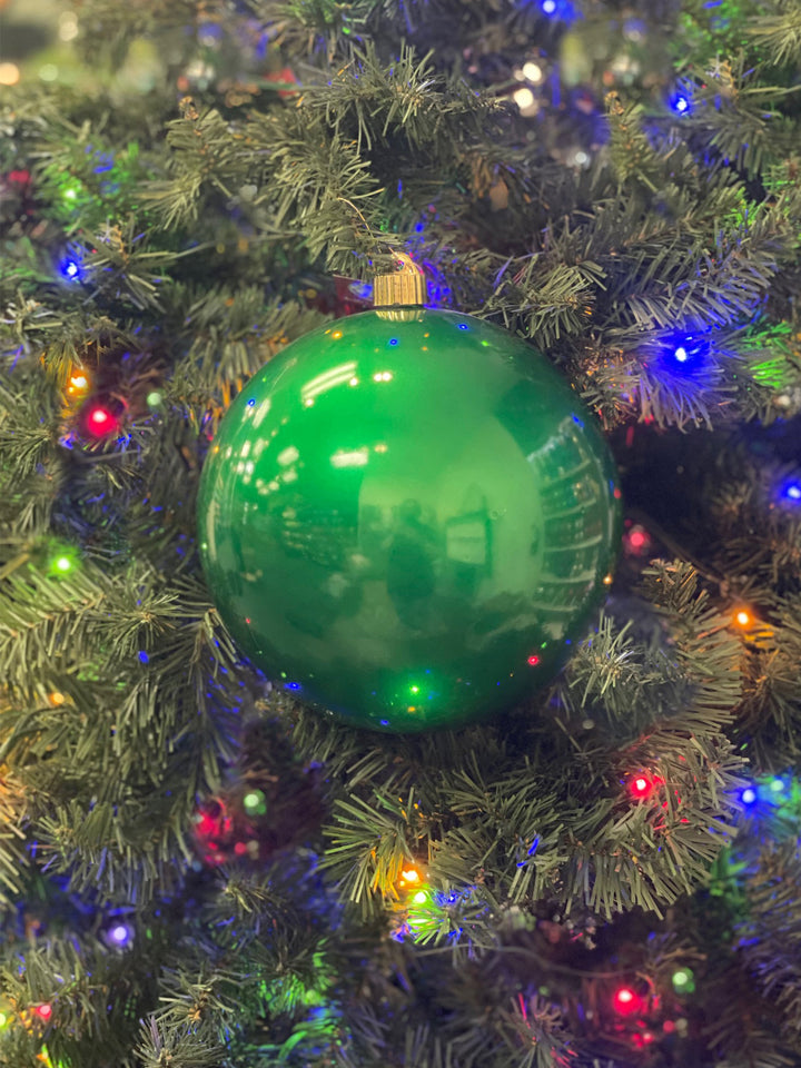 8" (200mm) Shatterproof Ball Ornament Assortment, Red/Green/Gold, 1/Ea, 12/Case, 12 Pieces