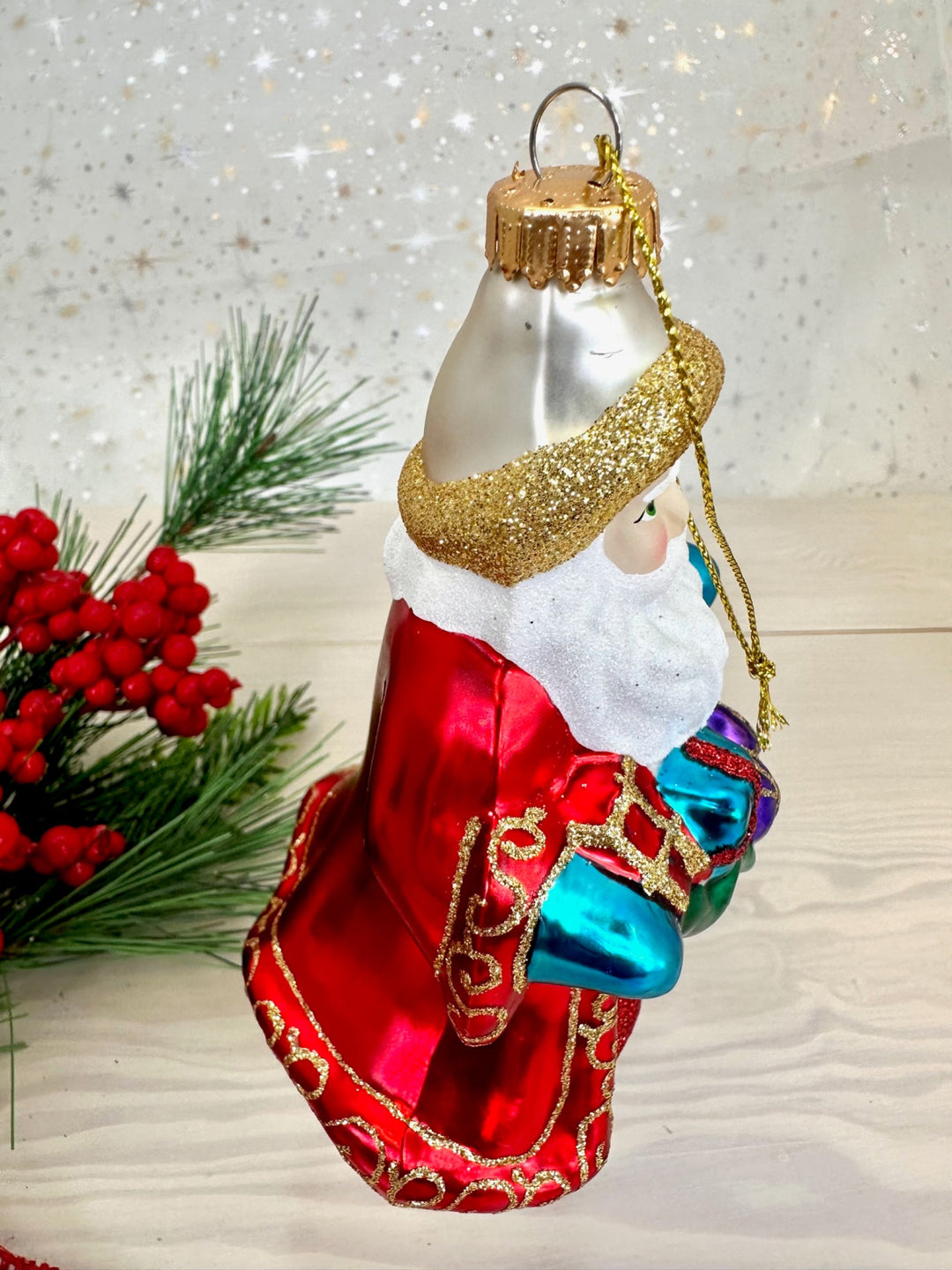 5 1/4" (133mm) Santa Ornaments, 1/Box, 6/Case, 6 Pieces