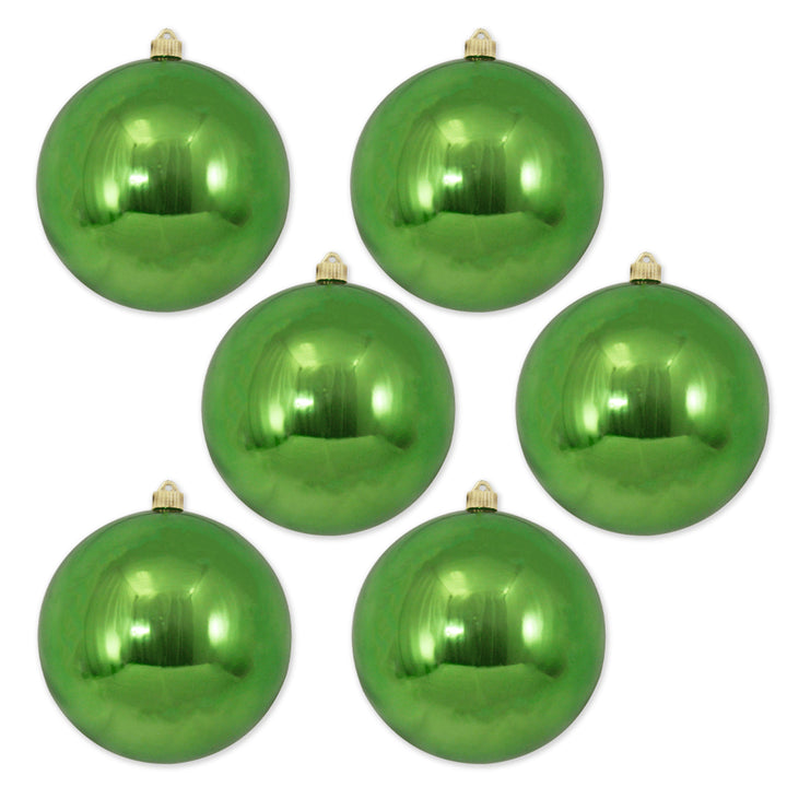 8" (200mm) Giant Commercial Shatterproof Ball Ornament, Limeade, Case, 6 Pieces