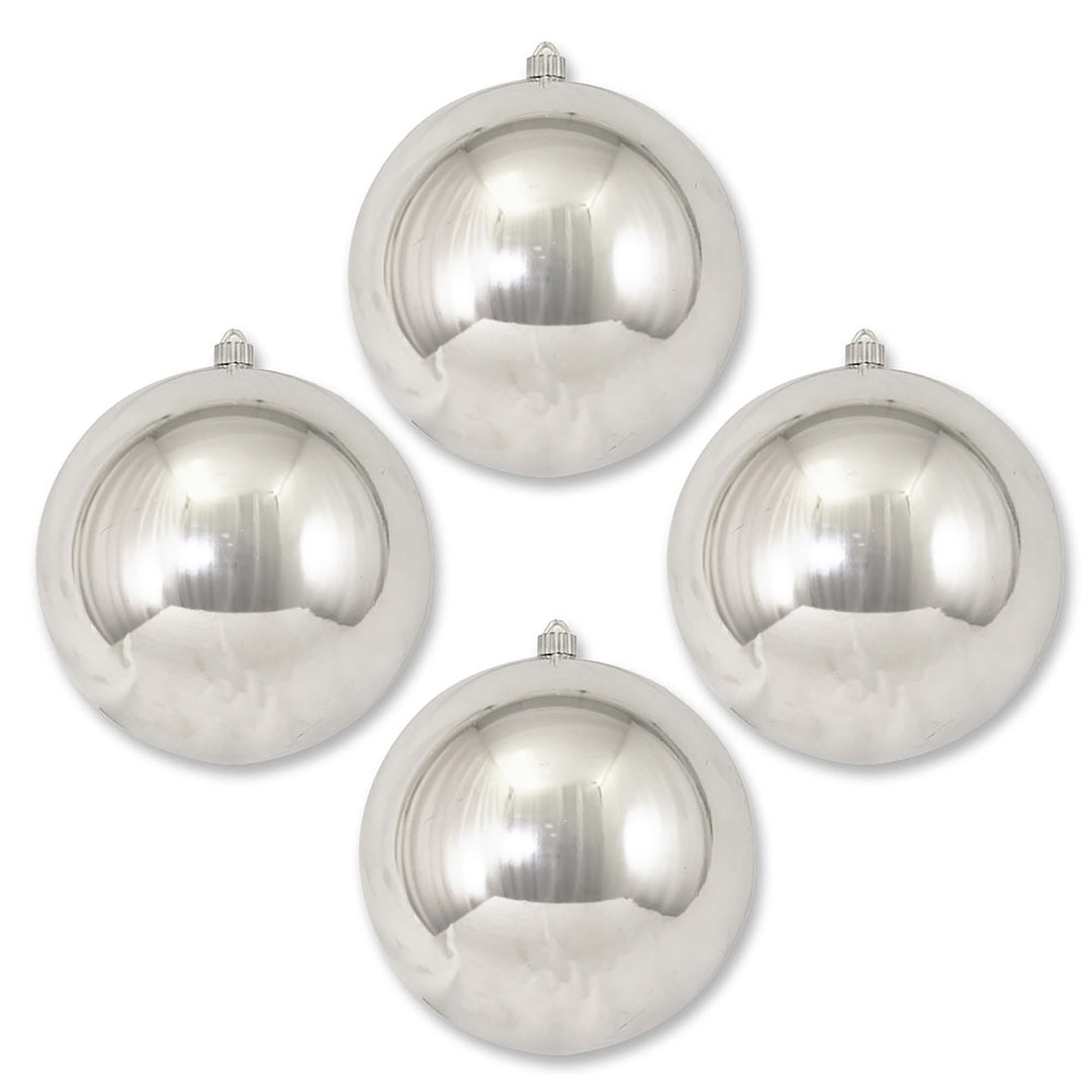 10" (250mm) Giant Commercial Shatterproof Ball Ornament, Looking Glass, Case, 4 Pieces