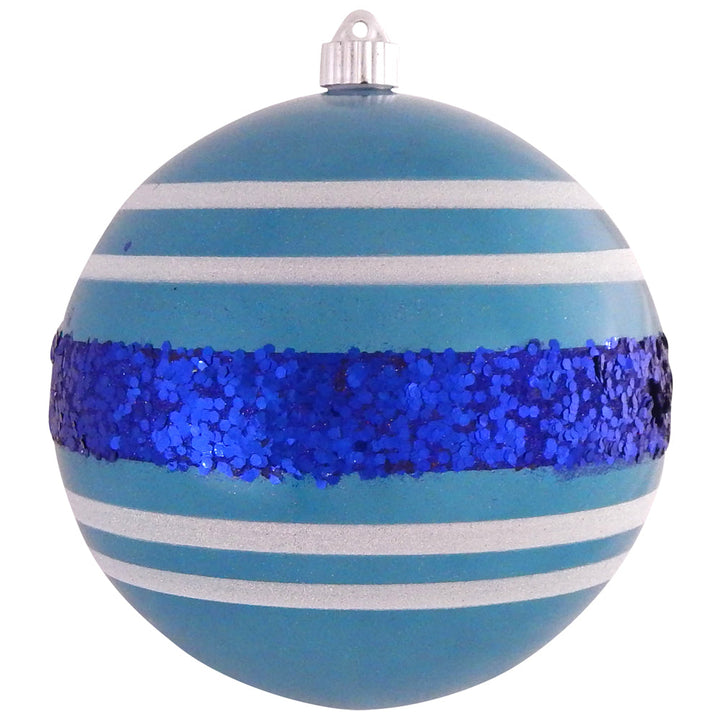 8" (200mm) Giant Commercial Shatterproof Ball Ornament, Lagoon, Case, 6 Pieces
