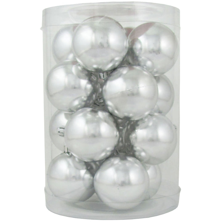 2 1/3" (60mm) Shatterproof Christmas Ball Ornaments, Looking Glass, Case, 16 Count x 12 Tubs, 192 Pieces