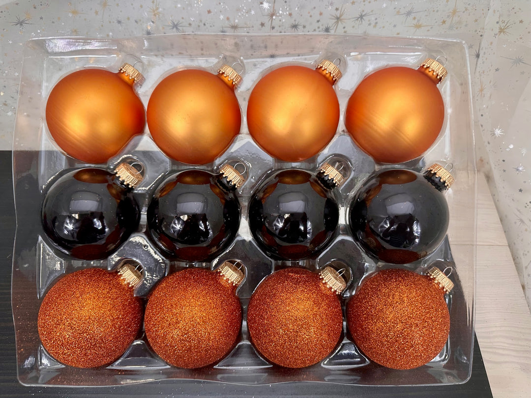2 5/8" (67mm) Glass Ball Ornament Solid Color Variety, 12/Box, 12/Case, 144 Pieces