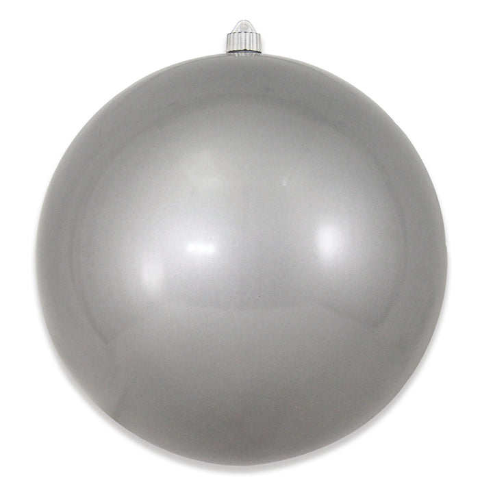 12" (300mm) Giant Commercial Shatterproof Ball Ornament, Candy Silver, Case, 2 Pieces