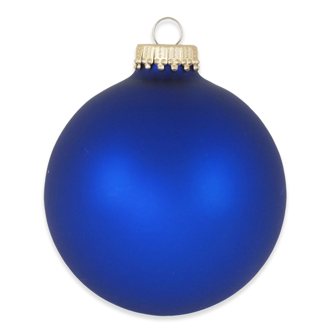 2 5/8" (67mm) Ball Ornaments, Blue Romance Solid Color Variety Set, 12/Box, 12/Case, 144 Pieces