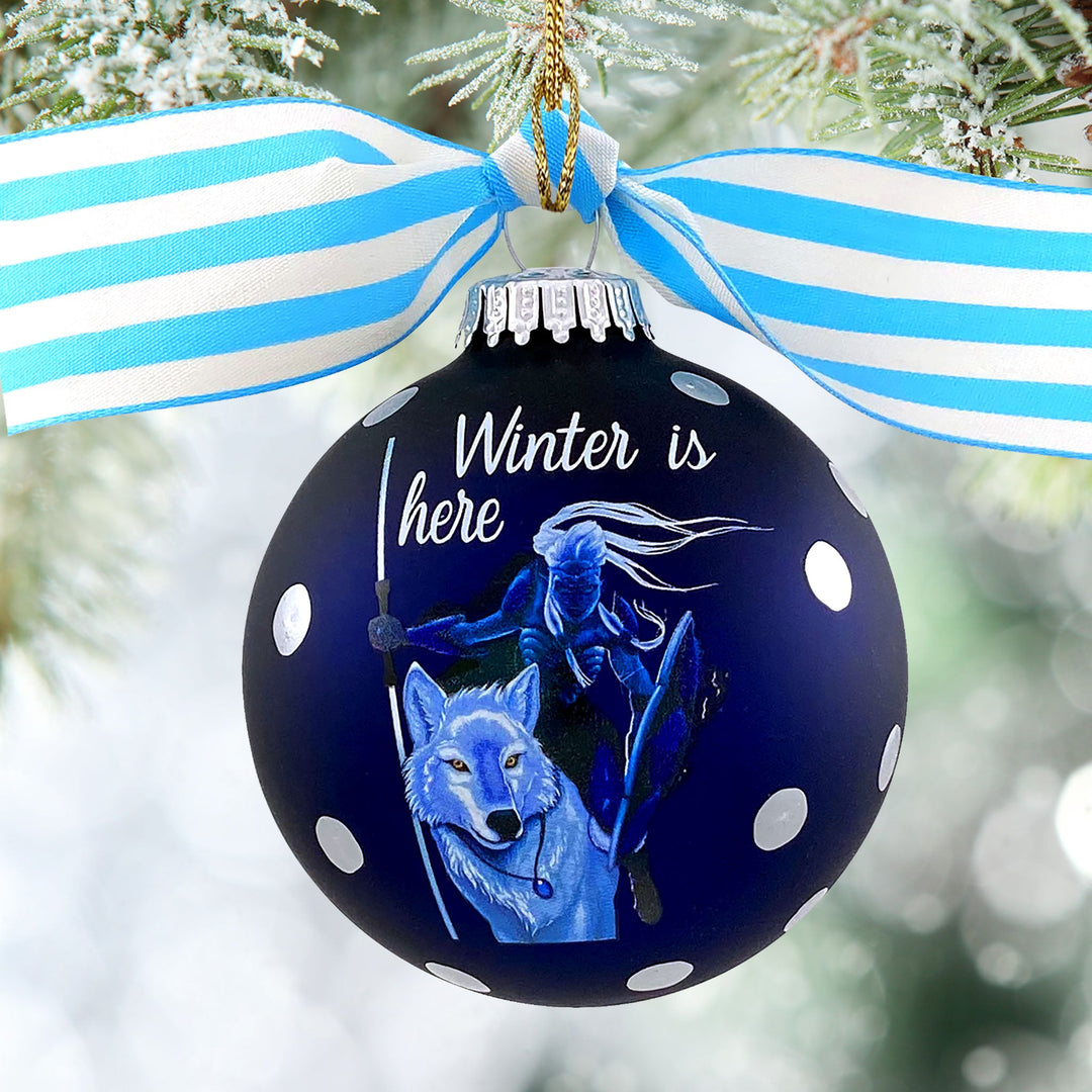 3 1/4" (80mm) Personalizable Hugs Specialty Gift Ornaments, Winter Is Here, Midnight Haze, 1/Box, 12/Case, 12 Pieces