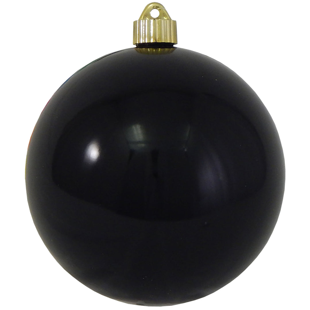 6" (150mm) Commercial Shatterproof Ball Ornament, Shiny Onyx Black, 2 per Bag, 6 Bags per Case, 12 Pieces