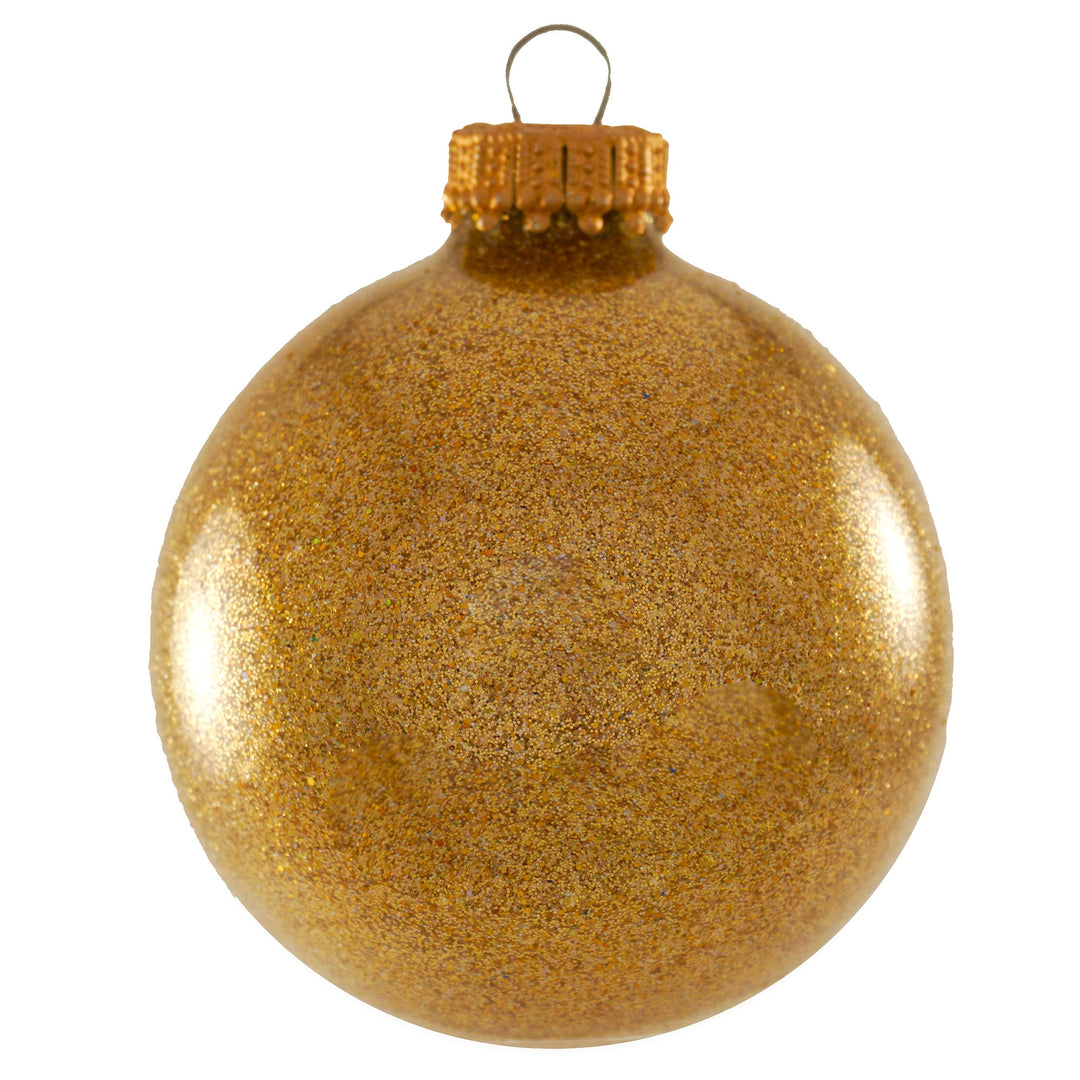 2 5/8" (67mm) Ball Ornaments, Gold with Night Before Christmas Variety Set, 12/Box, 12/Case, 144 Pieces