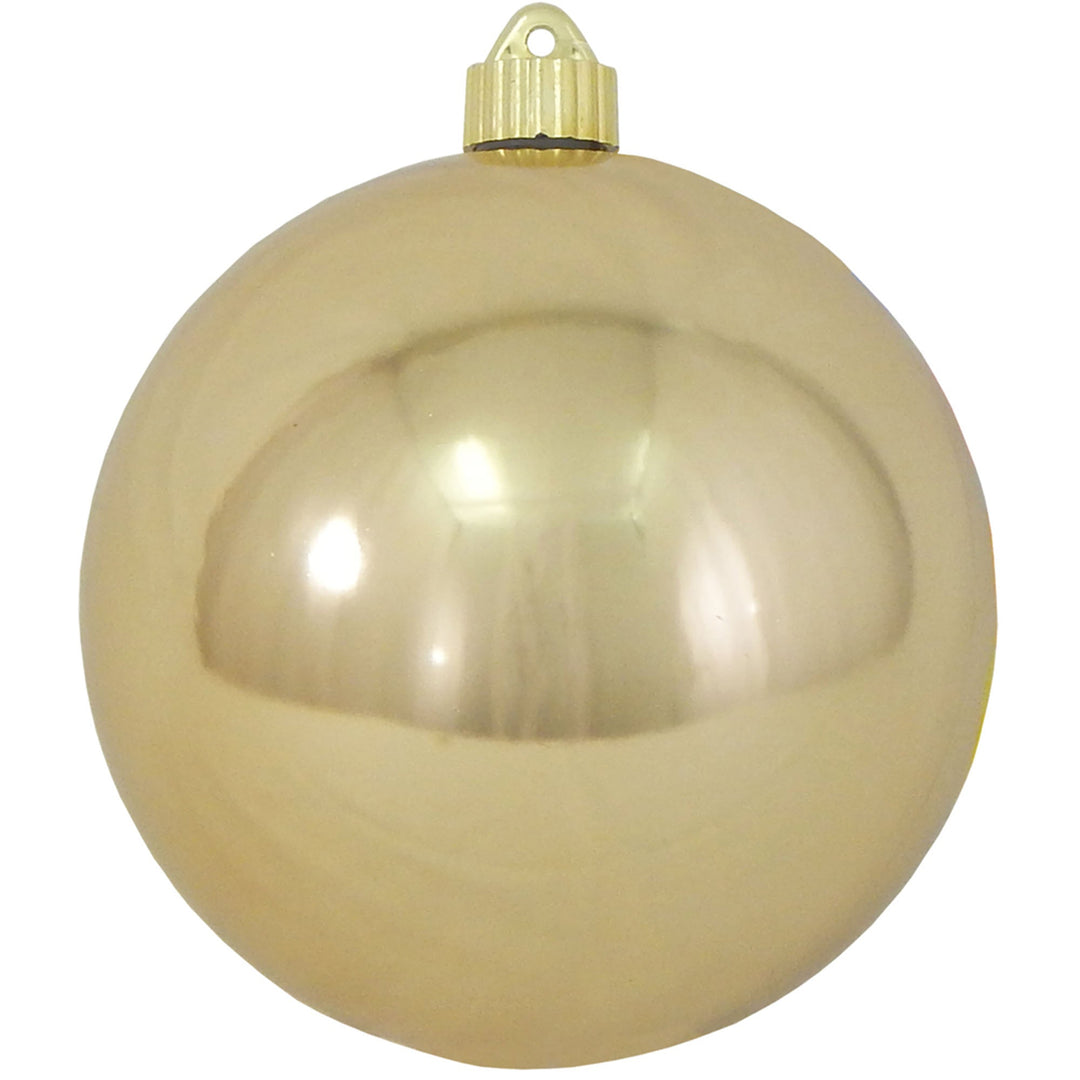 6" (150mm) Commercial Shatterproof Ball Ornament, Shiny Gilded Gold, 2 per Bag, 6 Bags per Case, 12 Pieces